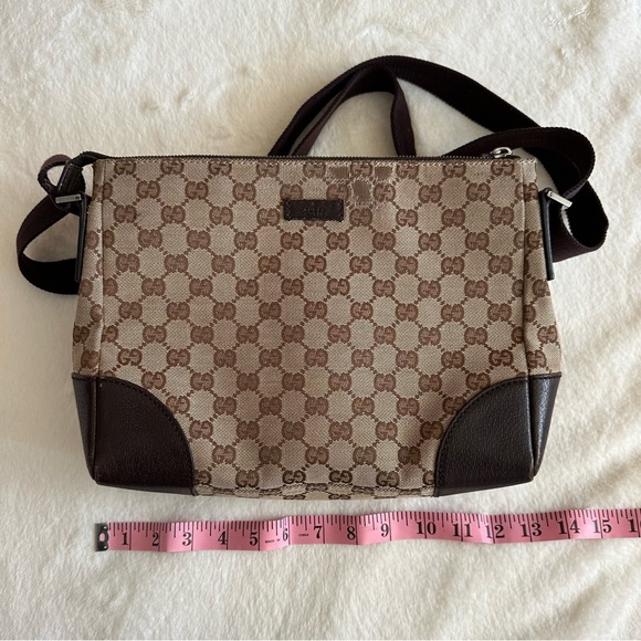 100% Authentic Gucci GG Monogram Canvas Crossbody Bag - Picture 1 of 16